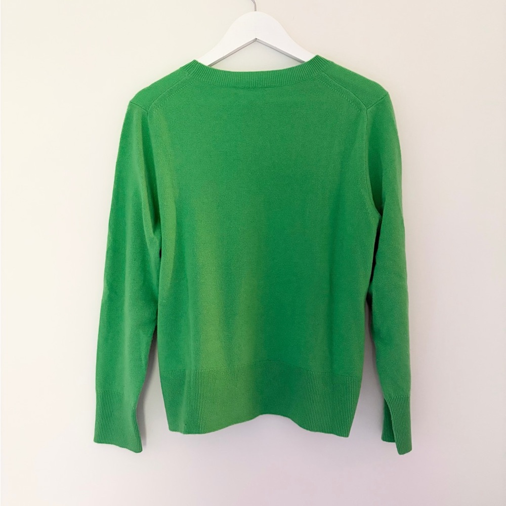 J. Crew Cashmere Classic Fit Crew Neck Sweater - Vintage Lime - Picture 6 of 6